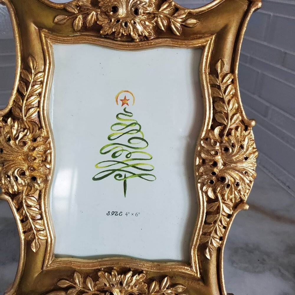 Vintage Gold Photo Frames (Set of 2)